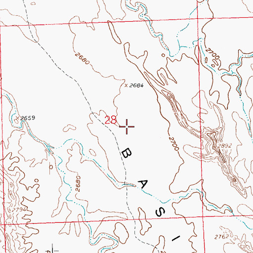 Topographic Map of Sage Creek Wilderness Area, SD
