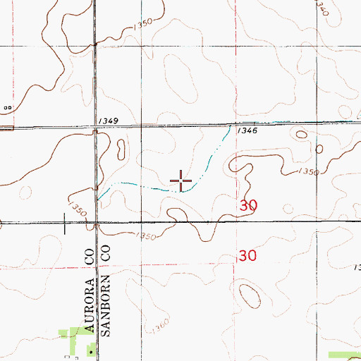 Topographic Map of Amboy (historical), SD