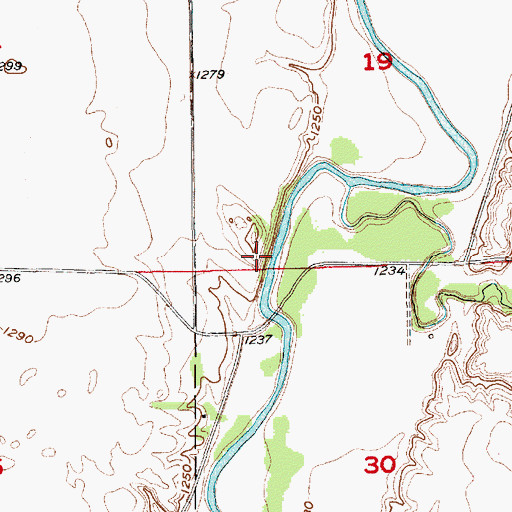 Topographic Map of Aurelia (historical), SD