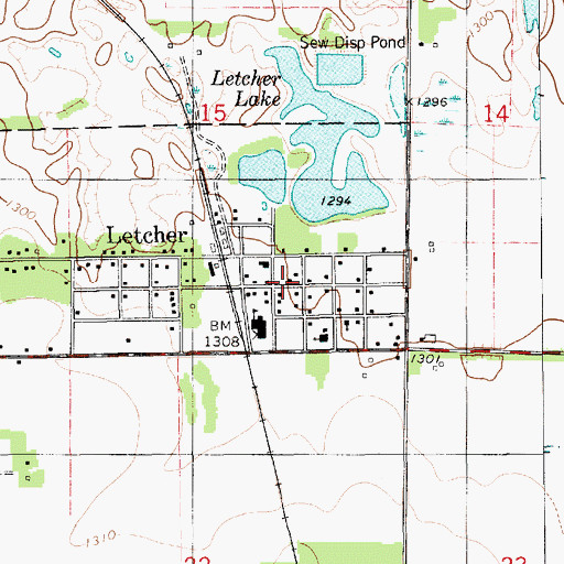 Topographic Map of Congregational Church, SD