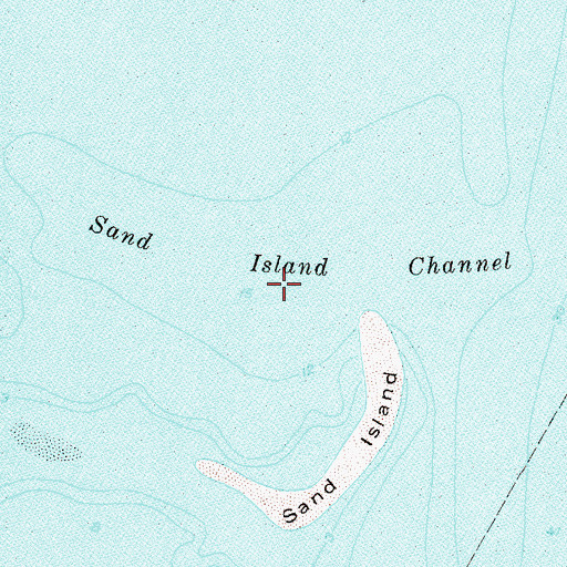 Topographic Map of Sand Island Channel, AL