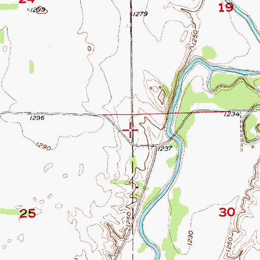 Topographic Map of Florence (historical), SD