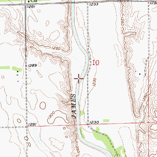 Topographic Map of Government Ford (historical), SD