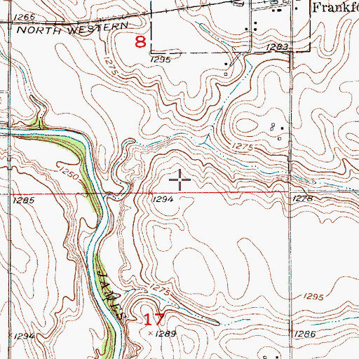 Topographic Map of Leet (historical), SD