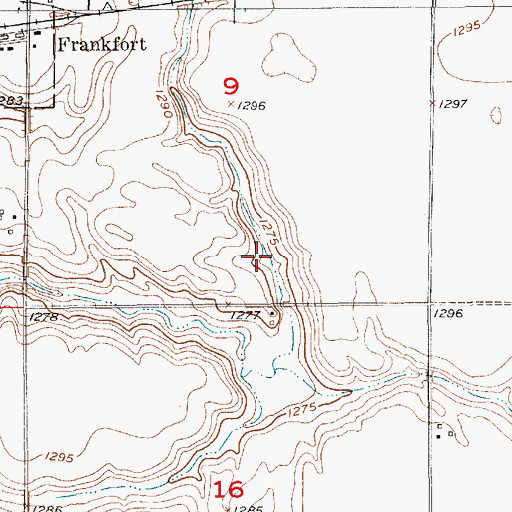 Topographic Map of Trinity Cemetery, SD