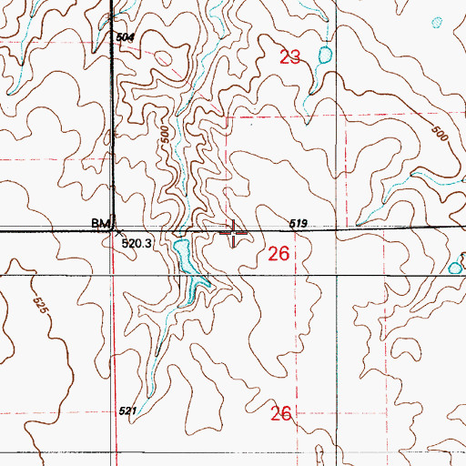 Topographic Map of Sladek Dam, SD