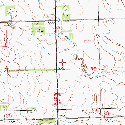Topographic Map of Prairie Queen (historical), SD