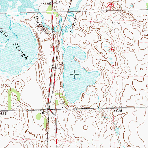 Topographic Map of Spring Lake, SD