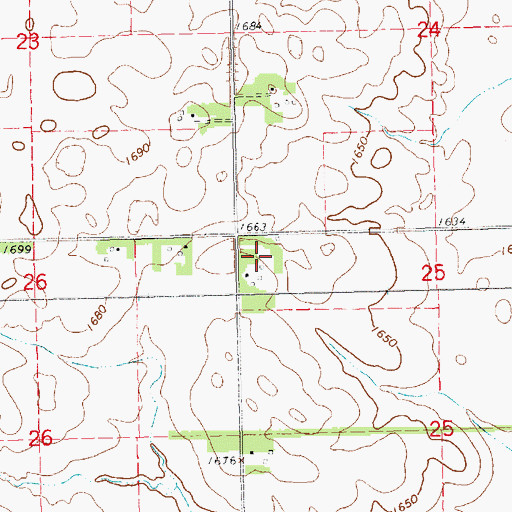 Topographic Map of Chester (historical), SD