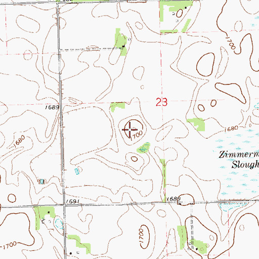 Topographic Map of Macey Hill, SD