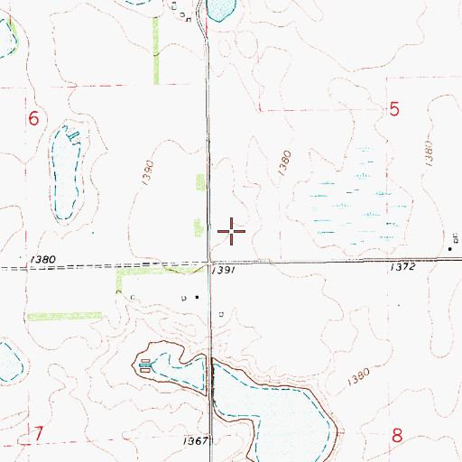 Topographic Map of Hanchett (historical), SD
