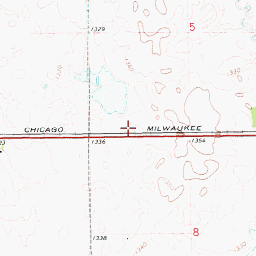 Topographic Map of Miner (historical), SD