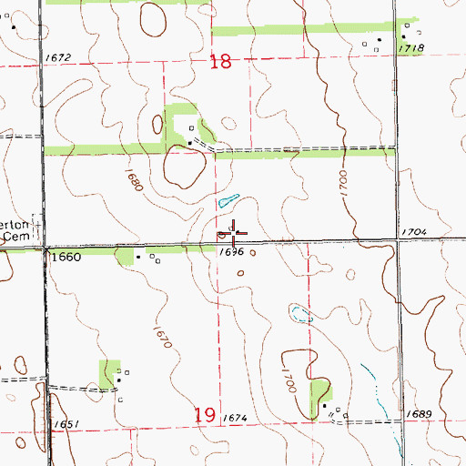 Topographic Map of Skandinavian Baptist Church (historical), SD