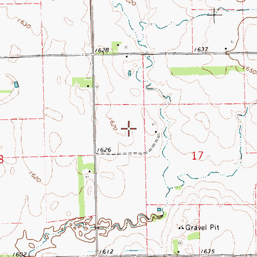 Topographic Map of Nansen (historical), SD