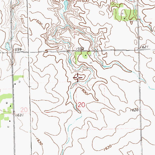 Topographic Map of Egan Mounds, SD