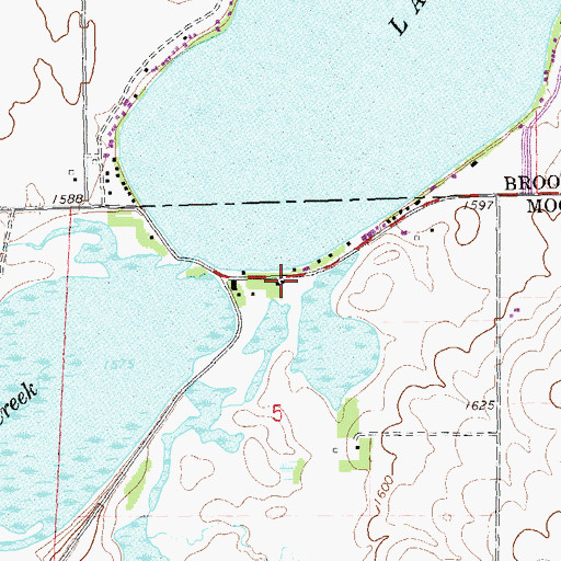 Topographic Map of Lake Campbell Resort, SD