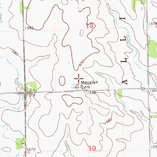 Topographic Map of Scandinavian Lutheran Church (historical), SD