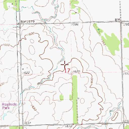 Topographic Map of Orior (historical), SD