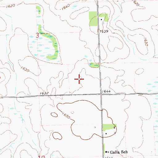 Topographic Map of Galla (historical), SD