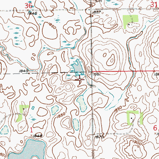 Topographic Map of Storm (historical), SD