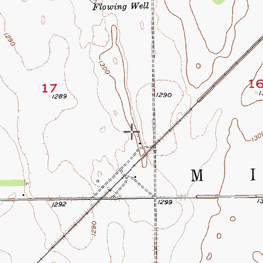 Topographic Map of Burch (historical), SD