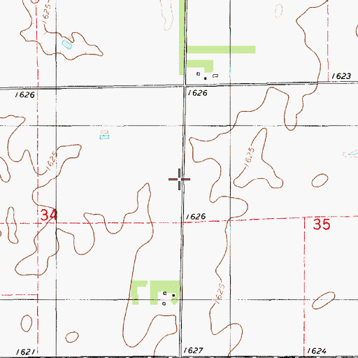 Topographic Map of Canty (historical), SD
