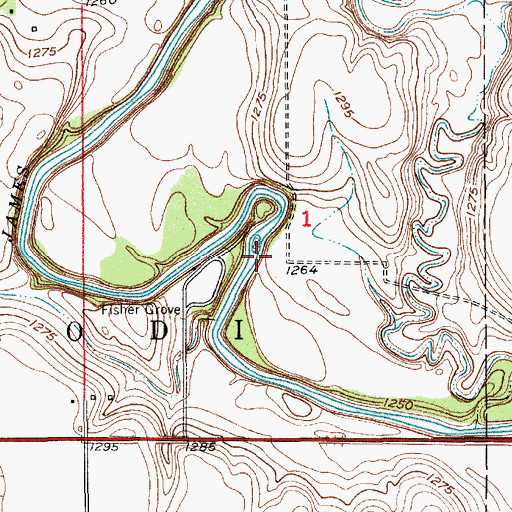 Topographic Map of Motley Island, SD