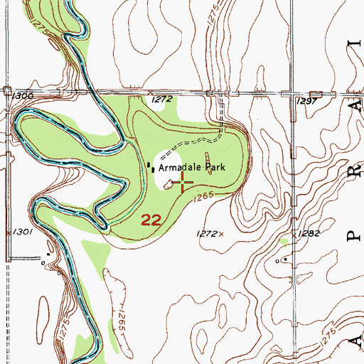 Topographic Map of Armadale Grove, SD