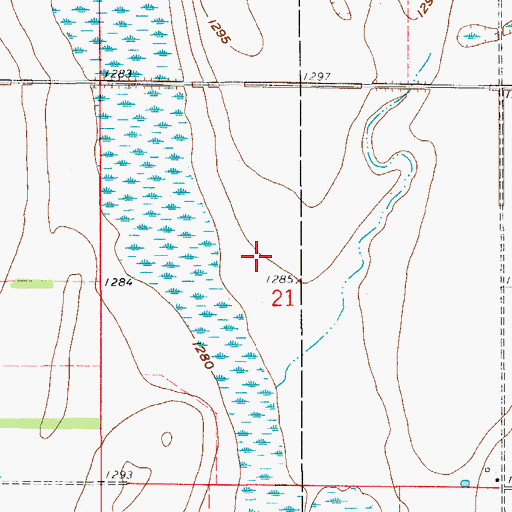Topographic Map of Big Slough, SD
