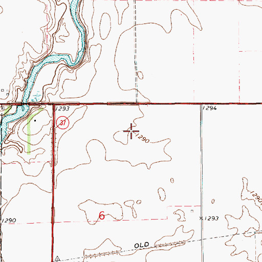 Topographic Map of Hastings (historical), SD