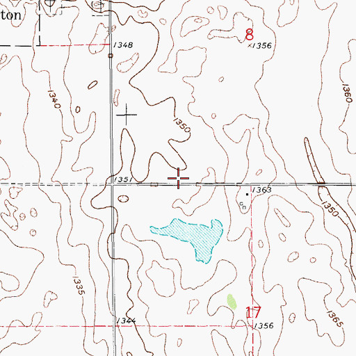 Topographic Map of Saint Paul (historical), SD