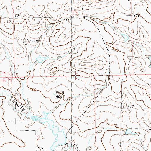 Topographic Map of Hines Spring, SD