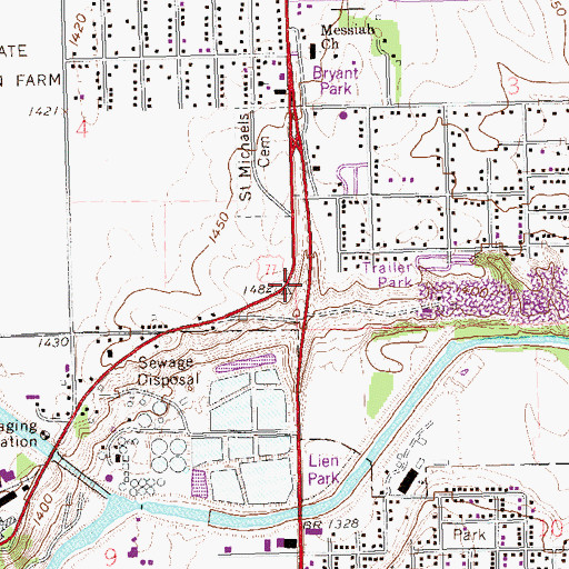 Topographic Map of Pioneers of Minnehaha County Monument, SD
