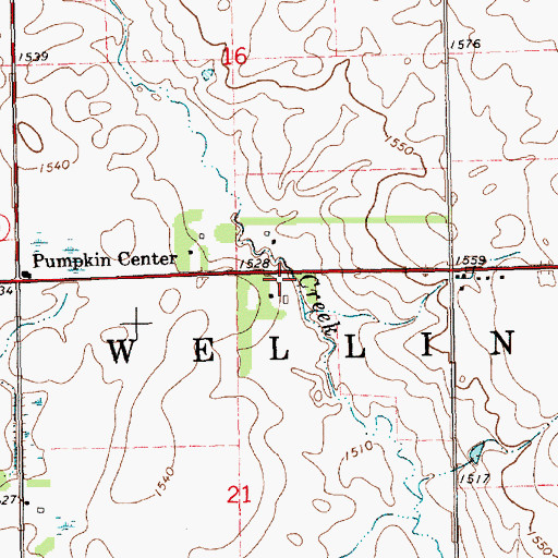 Topographic Map of Wellington (historical), SD