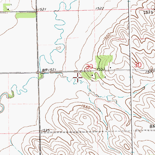 Topographic Map of Lyons (historical), SD