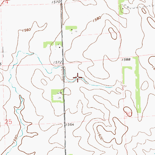 Topographic Map of Highland (historical), SD