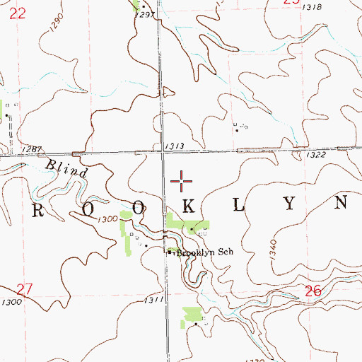 Topographic Map of Brooklyn (historical), SD