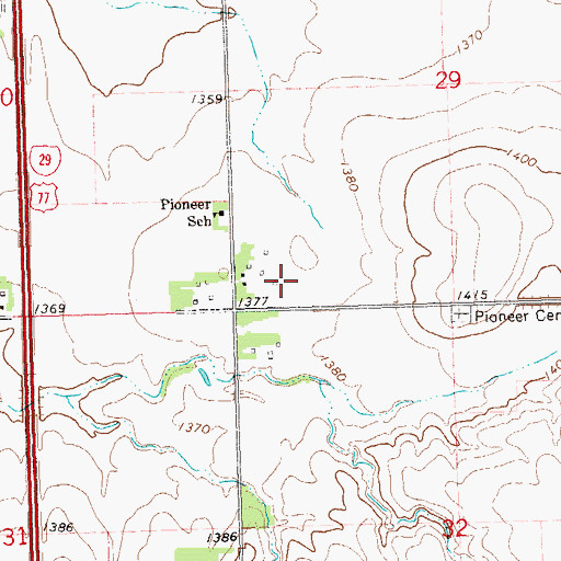 Topographic Map of Haram (historical), SD