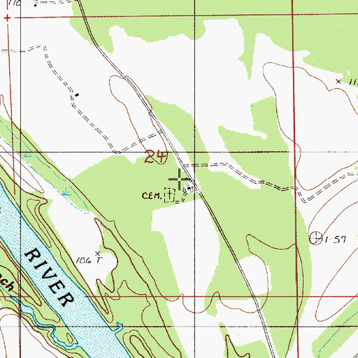Topographic Map of Sand Ridge School, AL