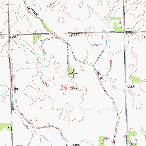 Topographic Map of Maple Grove (historical), SD