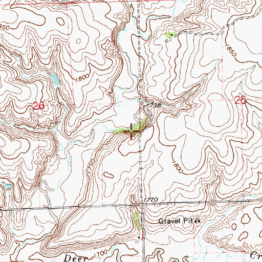 Topographic Map of Hidewoods, SD