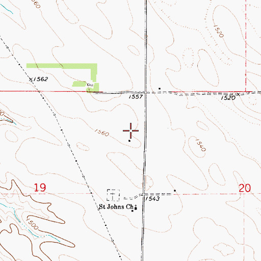 Topographic Map of Grace Howard Mission (historical), SD