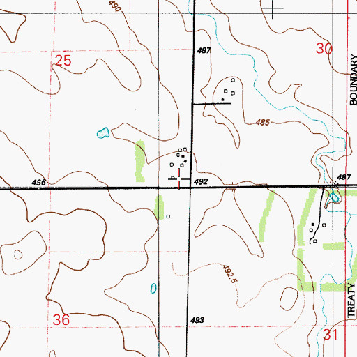 Topographic Map of Robinson School (historical), SD