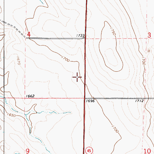 Topographic Map of Eldorado (historical), SD