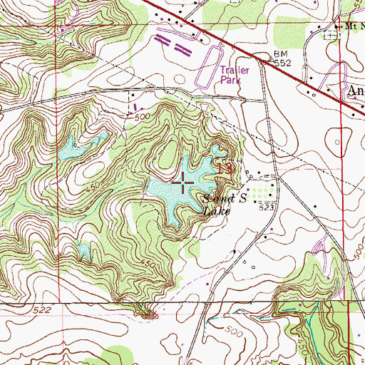 Topographic Map of Sand S Lake, AL