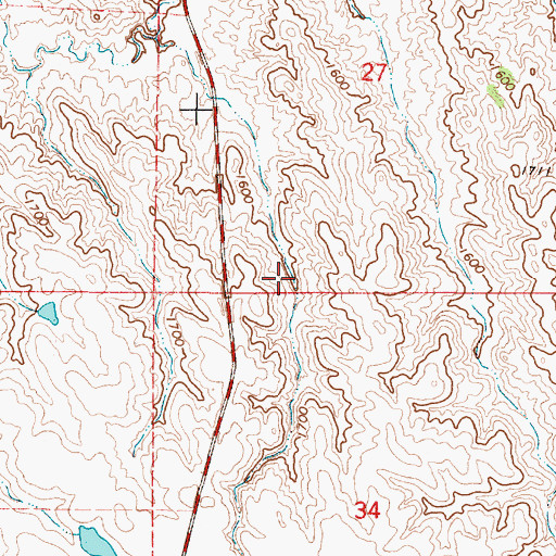 Topographic Map of Lower Brule (historical), SD