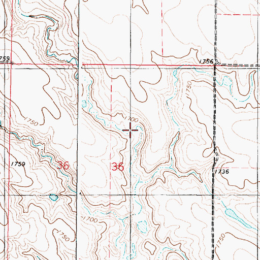 Topographic Map of Billman Lake, SD