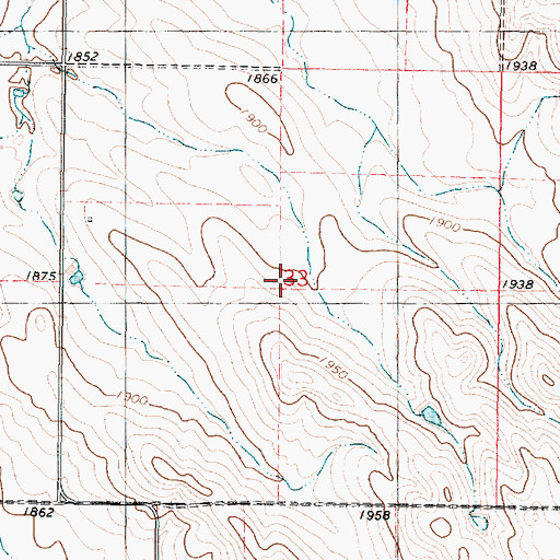 Topographic Map of Lyman (historical), SD