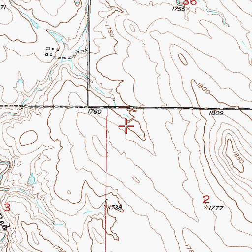 Topographic Map of Dirkstown (historical), SD