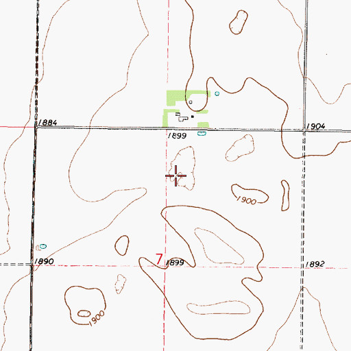 Topographic Map of Lund (historical), SD